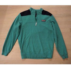 Vineyard Vines teal w/ navy quarter zip size Small